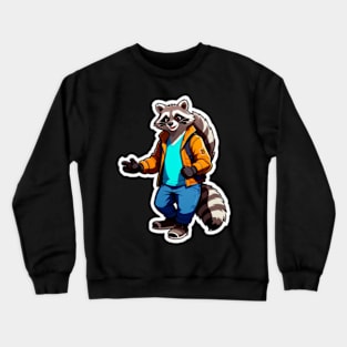 Cool Racoon Crewneck Sweatshirt